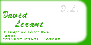 david lerant business card